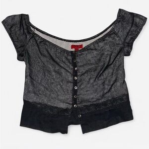 BCBGMaxAzria Black Crop Top